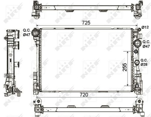 Nrf radiator for mercedes - nrf,