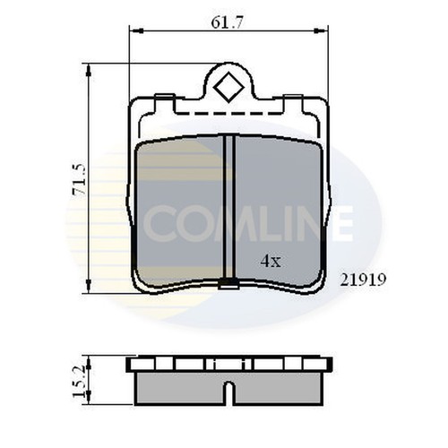 Brake pads set - pads, for