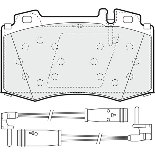 Brake pads set for mercedes - pads,