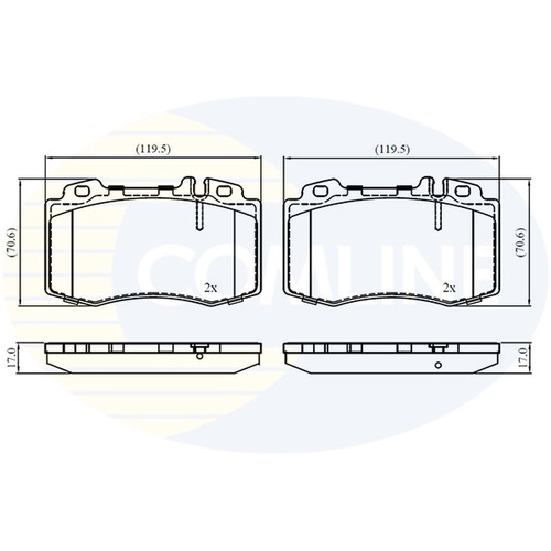Brake pads set for - brake, mercedes