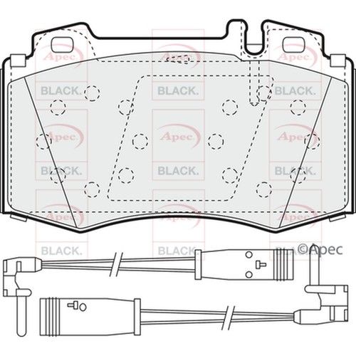 Brake pads set for mercedes - brake,