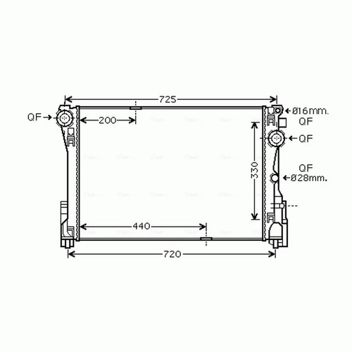 Radiator for mercedes class - radiator, c-class