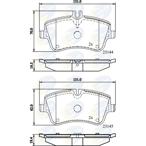 Brake pads set - for, mercedes